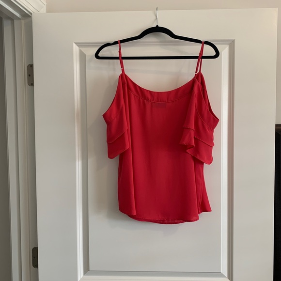 Hot pink cold shoulder top - Picture 2 of 7